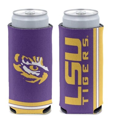 WinCraft NCAA LSU Tigers Slim Can Cooler, Team Colors, One Size