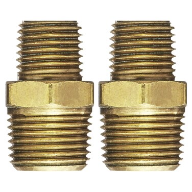 Milton Hex Nipple Hose Fitting, 3/8" MNPT x 1/4" MNPT, Single (S-646-1)