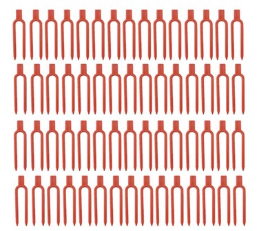 100pcs Plastic Gardening Plant pin Strawberry Support Clips Watermelon Fork Farming Securing Vines Fixing Clips Tool