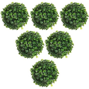 EXCEART Artificial Grass Ball 6Pcs Topiary Ball Artificial Boxwood Balls Topiary Plant Topiary Trees Substitute Indoor Outdoor Wedding Decor Faux Plant Ornaments