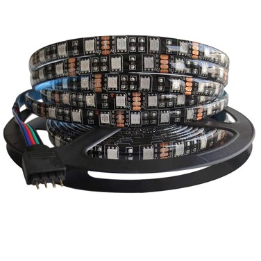 5M Black PCB 5050 RGB LED Strip Waterproof IP65 300 SMD Black PCB Board DC 12V Flexible Light