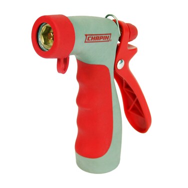 CHAPIN 4693: High Temp, Hot Water Pistol Grip Spray Nozzle with Threaded Connection, Stream Spray for Cleaning, Washing Cars, Watering and Outdoor Jobs, Red/Black