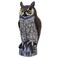 Dalen Fake Owl Decoy to Scare Birds Away from Gardens, Rooftops, and Patios - Scarecrow Provides Natural Pest Control - Safe and Humane, 16" Two Color Great Horned Owl