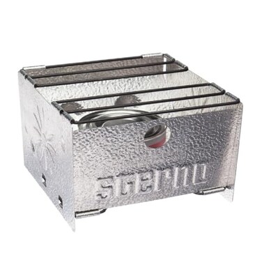 Sterno Foldable Camp Stove - Portable Camping Stove for Outdoor Cooking, Easy-to-Assemble for Outdoor Picnics, Tailgating, &amp; Emergencies - Pack of 1, Silver