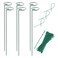 Plant Stake Support - 6 Pack, Garden Single Stem Support Stake Plant Cage Support Rings, Single Stem Plant Support Stakes, Plant Twist Ties, for Flowers Amaryllis Tomatoes Peony Lily Rose (15.9 inch)