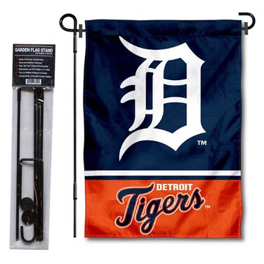 WinCraft Detroit Baseball Garden Flag with Stand Holder