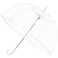 Weather Station Automatic Rain Umbrella, Compact Clear Dome, Windproof, Waterproof, Lightweight, and Packable for Travel, Full 52 Inch Arc, White