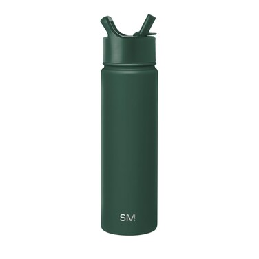 Simple Modern Water Bottle with Straw Lid Vacuum Insulated Stainless Steel Metal Thermos   Reusable Leak Proof BPA-Free Flask for Gym, Travel, Sports   Summit Collection   22oz, Glamping Forest