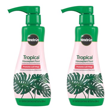 Miracle-Gro Tropical Houseplant Food - Liquid Fertilizer for Tropical Houseplants, 8 fl. oz., 2-Pack