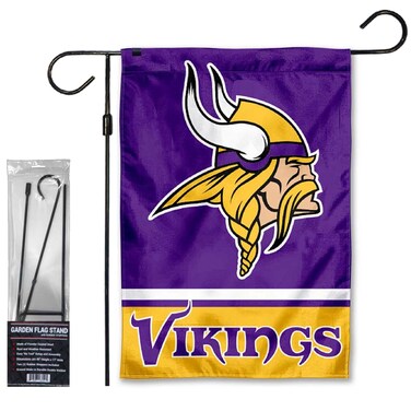 WinCraft Vikings Garden Flag and Stand Pole Holder Mount