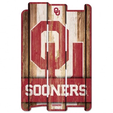 WinCraft NCAA University of Oklahoma Wood Fence Sign