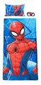 Jay Franco Marvel Spiderman 3 Piece Sleepover Set - Cozy &amp; Warm Kids Slumber Bag with Pillow &amp; Eye Mask (Official Marvel Product)