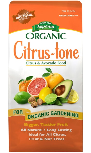 Espoma Organic Citrus-Tone 5-2-6 Natural &amp; Organic Fertilizer and Plant Food for All Citrus, Fruit, Nut &amp; Avocado Trees; 4 lb. Bag. Promotes Vigorous Growth &amp; Abundant Fruit