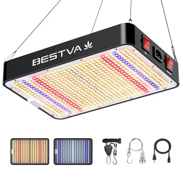 BESTVA 2025 Upgrade DC1000 Led Grow Light with High Yield Diodes Full Spectrum LED Grow Lights for Indoor Plants Greenhouse Veg Bloom Light Hydroponic Grow Lamp