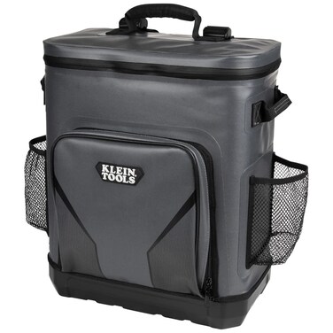 Klein Tools 62810BPCLR Cooler Backpack, 30 Cans Insulated Backpack Cooler, Rugged Bottom, Ideal for Jobsite, Hunting, Camping or Beach