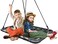 Sorbus Outdoor Platform Swing for Kids - Rectangular Mat Swing for Tree, Swing Set, Playground - Accessories Included (40 x 30, Rectangle Black)