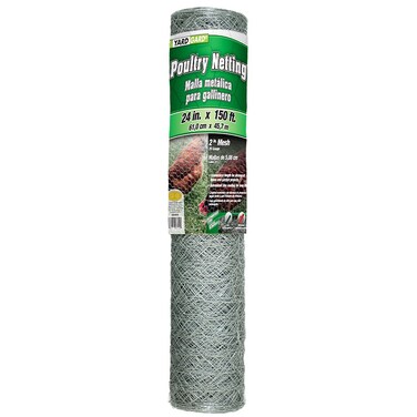 YardGard Chicken Wire 2 Inch Mesh 24 Inch X 150 Foot 20 Gauge Galvanized Steel Wire Fence Ideal for Crafting, Garden Protection, Bird Enclosures, Chicken Coops, Poultry Netting and Rabbit Fencing