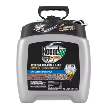 Roundup Dual Action 365 Weed &amp; Grass Killer Plus 12 Month Preventer with Pump 'N Go 2 Sprayer, 1.33 gal.