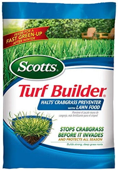 Scotts Turf Builder Halts Crabgrass Preventer with Lawn Fertilizer, 5,000 sq. ft., 13.35 lbs.