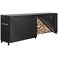 VIVOHOME 8ft Heavy Duty Indoor Outdoor Firewood Storage Log Rack with Cover Combo Set Black