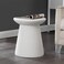 JONATHAN Y TBL1108A Hollie 18" Minimalist Modern Drum Indoor/Outdoor Accent Table Pedestal, Contemporary, Mid-Century, Art Deco, Bohemian, Patio, Garden Room, Bathroom, Living Room, White Frosted