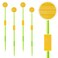 LOMNYIY Driveway Markers Reflectors,Professional Reflective Driveway Markers for Snow Plowing, 51Inch Fiberglass Pole Double Sided Reflectors for Driveway,Different Heights of Reflective (4Pcs)