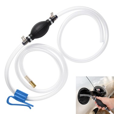 Yetofro Gas Siphon Hose Pump, Manual Hand Water pump, Gasoline Transfer Pump for water Gas Oil Petrol Diesel, Fuel Siphon Pump with 2 Durable PVC Syphon Hoses