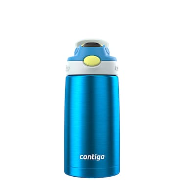 Contigo Autospout Water Bottle with Straw, 13 oz, Blue Poppy/Glacier