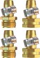 Heavy Duty Hose Repair Kit, Male Female Water Hose Repair End, Solid Metal Replacement Fittings, Fix Kit with Clamps Fit for 3/4" and 5/8" Gardening Hoses, Rust-Resistant Finish, Zero Leaks, 2 Set