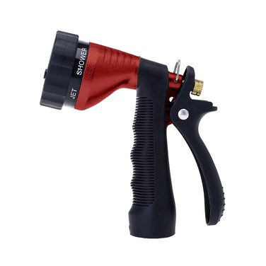 GREEN MOUNT Water Hose Nozzle Spray Nozzle, Metal Garden Hose Nozzle with Adjustable Spray Patterns, Perfect for Watering Plants, Washing Cars and Showering Dogs &amp; Pets