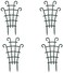 UWIOFF Trellis for Potted Plants, Mini Garden Trellis for Climbing Plants Stackable Plant Trellis Indoor Plastic Potted Plant Support DIY Climbing Trellis Flower Pots Supports, 4 Pack
