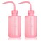 Melphoe Tattoo Wash Bottle Squeeze, 2Pcs 250ml Water Squirt Bottle Succulent Watering, Safety Rinse Watering Tools, Tattoo Supplies, Irrigation Sprinkling Can Wash Plant (Pink)