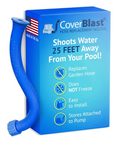 CoverBlast Pool Cover Pump Attachment - USA-Made &amp; Patented Pool Cover Pump Hose Alternative w/ 25ft. Range - Easy-To-Install &amp; Use Year-Round - Replaces Traditional Hoses, Eliminating Tripping Hazard