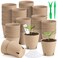 WinJiaYao 130 Pcs 3.15 Inch Peat Pots,Seed Starting Pots with Drainage Holes Round Plant Seedling Pots,Garden Germination Nursery Pot wit 30 Plant Labels, 2 Transplant Tools.
