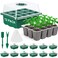 DJGINRO 12-Packs Seed Starter Tray Seed Starter Kit (144 Cells Total Tray), with Humidity Adjustable Dome, for Seeds Growing Starting Plant Germination Trays, Mini Green House Germination Trays.