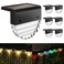 Solar Deck Lights, 6 Pack Waterproof LED Solar Lights Outdoor, Solar Step Lights Solar Fence Lights, Solar Lights for Outside, Garden, Patio, Stairs,Yard,10 Lumens, Warm White/Color Changing Lighting