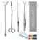 Capetsma Aquascape Tools, Long Stainless Steel Aquarium Plant Tools Aquarium Tweezers Scissors Spatula Tool Set Bonsai Kit Algae Scrapers Aquarium Cleaning Kit for Fish Tank Starter kit