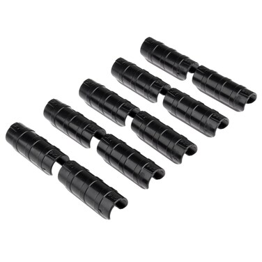 Mtsooning 25mm Greenhouse Frame Pipe Tube, 10 Pcs Plastic Garden Buildings Tube Clip, Black ABS Snap Clamp Tube Film Clip Connector for Sunshade Nets Frame Shelters Season Plant Supplies