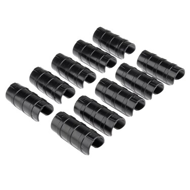 Mtsooning 32mm Greenhouse Frame Pipe Tube, 10 Pcs Plastic Garden Buildings Tube Clip, Black ABS Snap Clamp Tube Film Clip Connector for Sunshade Nets Frame Shelters Season Plant Supplies