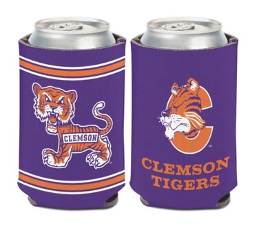 WinCraft NCAA Clemson University Tigers 1 Pack 12 oz. 2-Sided Can Cooler