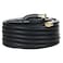 Guitrees 50FT 5/8 Heavy Duty Rubber Garden Hose - 200psi Working, 1000psi Burst - Hot/Cold Water - Five-Layered Braiding for Durability - Versatile for Gardening, Agriculture, Construction(Black)
