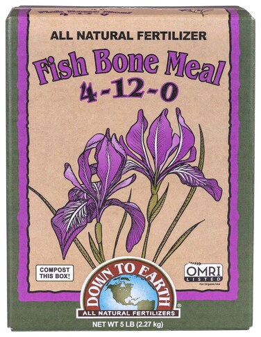 Down to Earth Organic Fish Bone Meal Fertilizer Mix 4-12-0, 5 lb