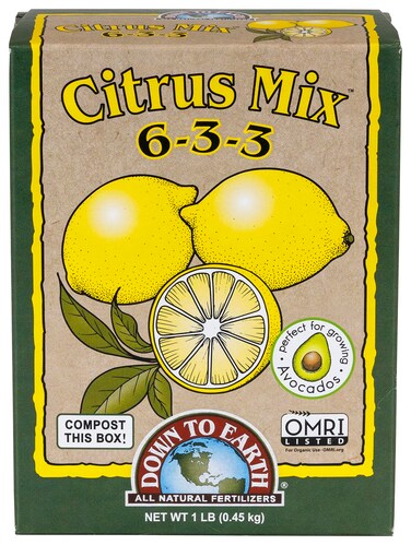 Down to Earth Organic Citrus Fertilizer Mix 6-3-3, 1 lb