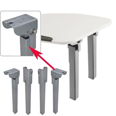 (Pack of 4) Folding Stands - Self-Locking Hinged Leg Accessories and Folding Worktops, Kitchen Folding Table Extensions, Laundry Room, Boat, Bed, Table, Furniture Hinged Legs (9.2 inches gray)