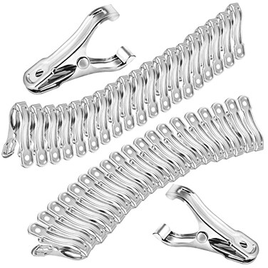 Samhopo 40 PCS Garden Clips, Greenhouse Clamps Made of Stainless Steel, Greenhouse Clips for Netting, Have a Strong Grip to Hold Down the Shade Cloth or Plant Cover on Garden Hoops