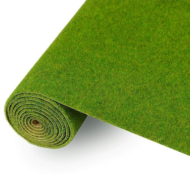 CP138 Artificial Model Grass Mat Trains Grass Green 40 x 100cm or 15.7"x 39"for Decoration Craft Scenery Model DIY