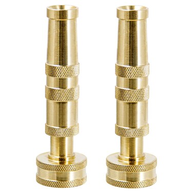 Twinkle Star Heavy-Duty Brass Adjustable Twist Hose Nozzle, Garden Hose Nozzle, Hose Sprayer Nozzle, 2 Pack, TWIS3432