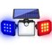 Aolyty Solar Motion Sensor Lights, IP65 Waterproof Solar Strobe Light Wall Lights Solar Security Lights Bright White Light/Red &amp; Blue Light Flashing for Garden Patio Yard Front Door