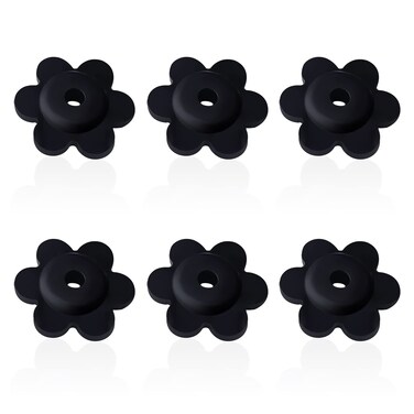 NQ Garden Flag Rubber Stopper, Holder for Indoor and Outdoor Yard Garden Flag Pole Stand, Set of 6 Pieces (Only Stoppers)
