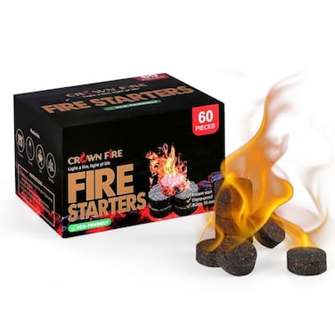 Fire Starters for Solo Stove Mesa, 60 Count Fire Starter, Fireplace Starter Great Accessories Tool for Grilling Camping Cooking Campfires and BBQ Light Fire Wood Charcoal and Sticks